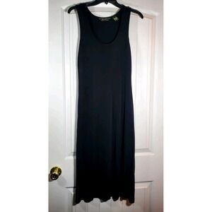 Eddie Bauer Black Sleeveless Maxi Dress Petite S Long Stretch Casual